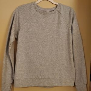 Fabletics Open Back Sweatshirt, Medium, Gray
